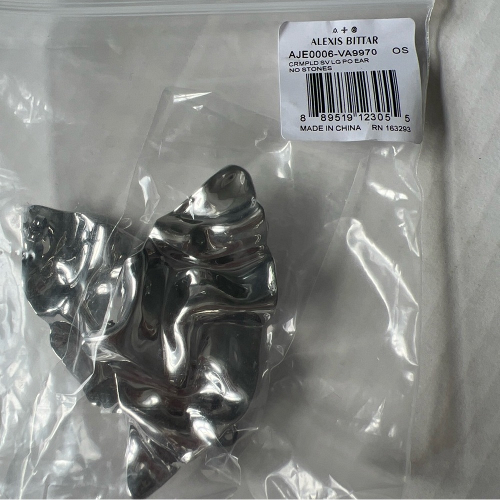 Alexis Bittar Crumpled Earrings Silver - Picture 14 of 14